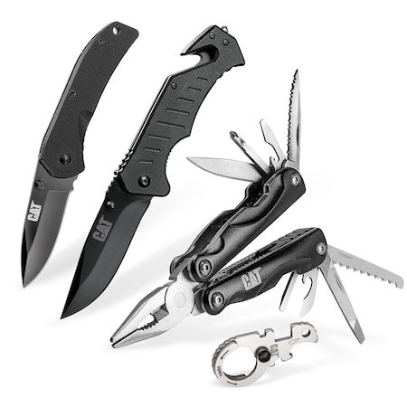 Cat 4 pc Multi-Tool & Folding Pocket Knife Set 980103